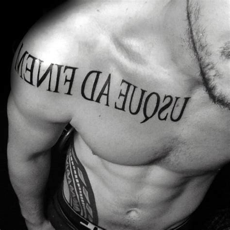 Advertisement Tattoos can ask a lot of the reader. . Latin tattoos for men